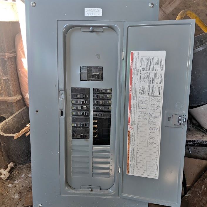  100 amp panel with breakers and 100 amp main